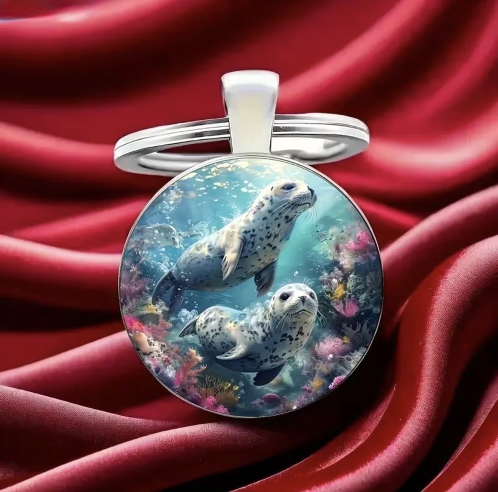 3/$25 Seal Ocean Life Keychain NEW